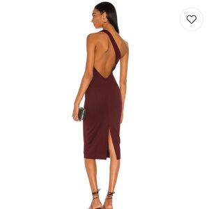 LPA One-Shoulder Burgundy Dress
